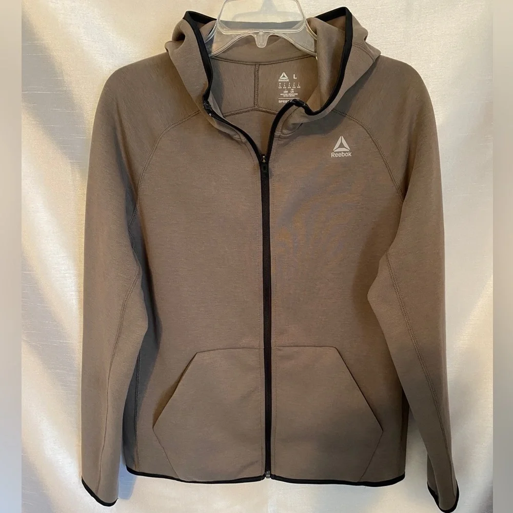 NWOT Reebok Full Zip Hoodie Brown  Ladies Lg - Picture 14 of 14